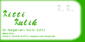 kitti kulik business card